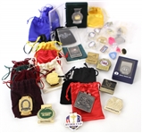 1990s-2000s PGA Major Championships Memorabilia Collection - Lot of 40 w/ Money Clips, Lapel Pins & More 