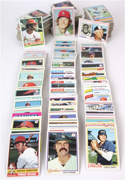 1970s Common Baseball Card Collection - Lot of 550+ w/ (2) Dennis Eckersley Rookie Cards