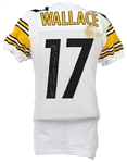2011 (October 23) Mike Wallace Pittsburgh Steelers Signed Game Worn Road Jersey (MEARS LOA/JSA)