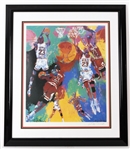 2003 Michael Jordan Chicago Bulls 31" x 36" Framed LeRoy Neiman Artist Signed Lithograph