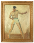 1929 Jack Dempsey World Heavyweight Champion 22" x 28" Framed Depiction 