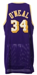 1997-98 Shaquille O'Neal Los Angeles Lakers Game Worn Road Uniform (MEARS LOA)