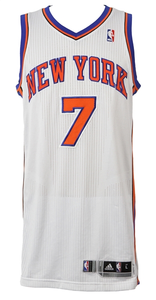 2011-12 Carmelo Anthony New York Knicks Autographed Game Worn Home Jersey (MEARS LOA)