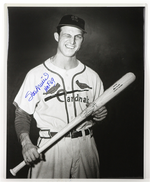 1980s Stan Musial St. Louis Cardinals Signed 16" x 20" Photo (JSA)