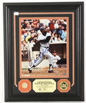2001 Willie McCovey San Francisco Giants 13" x 17" Framed Highland Mint Display w/ Signed Photo & Game Used Bat Piece (JSA)
