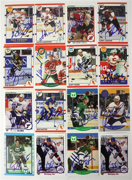 1980s-90s Signed Hockey Card Collection - Lot of 408 (JSA)