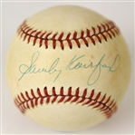 1970-86 Sandy Koufax Los Angeles Dodgers Signed ONL Feeney Baseball (JSA)