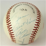 1987-89 Warren Spahn Billy Pierce Signed ONL Giamatti Baseball (JSA)