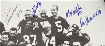 1962 Willie Davis Fuzzy Thurston Max McGee Ron Kramer Green Bay Packers Signed 15 x 21 World Champions Team Photo (JSA)
