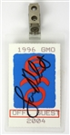 1996 Tiger Woods Loren Roberts Signed Greater Milwaukee Open Guest Badges - Lot of 2 (JSA)