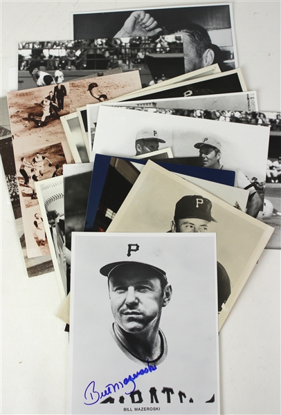 1960s-80s Bill Mazeroski Pittsburgh Pirates Photo Collection - Lot of 54 w/ 1 Signed