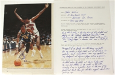 1960s-80s Baseketball Signed Photo Collection - Lot of 7 w/ Elgin Baylor, John Havlicek, Chris Mullin Questionnaire & More (JSA)