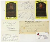 1920's-70s Baseball & Boxer Signed Index Card Postcard Photo & Correspondence Collection - Lot of 37 w/ Carl Hubbell, Charlie Gehringer & More (JSA)