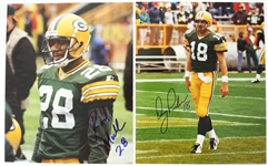 1950's-90's Baseball & Football Signed Photo Collection - Lot of 13 w/ Bob Gibson, Whitey Ford, Billy Williams & Green Bay Packers (JSA)