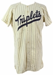 1949 circa Whitey Ford Binghamton Triplets Signed Home Jersey (JSA)