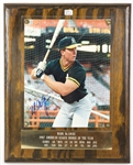 1987 Mark McGwire Oakland As 12" x 15" Plaque Display w/ Signed Photo (JSA)