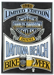 1980's-2000's Hanging Display Collection - Lot of 4 w/ Harley Davidson, Oakland Raiders, Dale Earnhardt & More