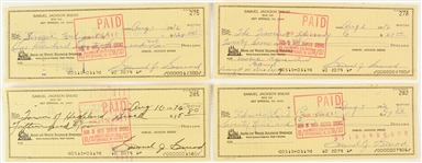 1976 Sam Snead Seven Time Major Champion Golfer Signed Personal Check Collection - Lot of 10(JSA)