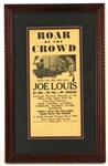1953 Joe Louis World Heavyweight Champion 12" x 18" Framed Roar of the Crowd Broaside
