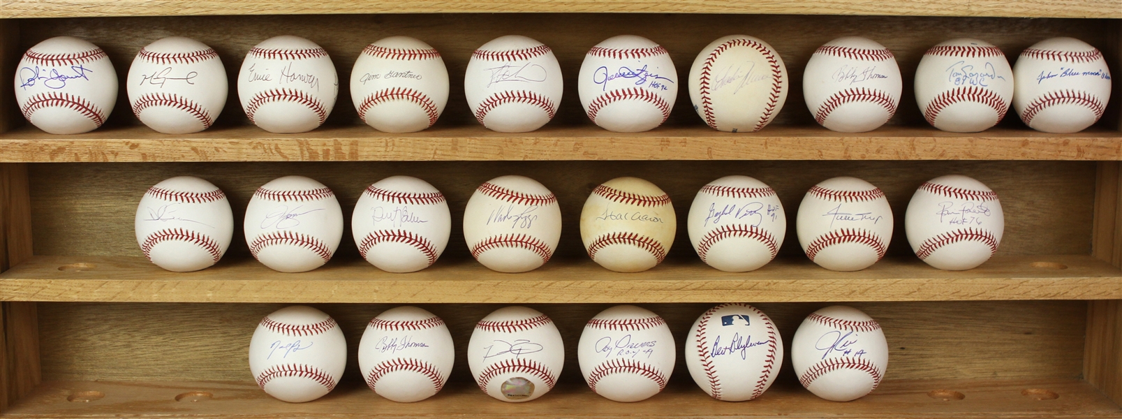 1980s-2000s Signed Baseball Collection - Lot of 24, 20 w/ Displays Including Willie Mays, Rollie Fingers, Ernie Harwell, Tommy Lasorda & More (JSA)