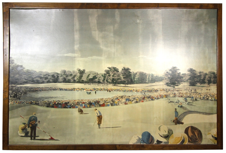 1940s Bobby Jones US Open (1929 Championship) Esquire Magazine Oversized 52"x72" Store Display