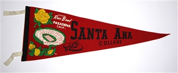 1950s-90s Football & Baseball Full Size Pennant Collection - Lot of 26 w/ Rose Bowl, Junior Rose Bowl & More 