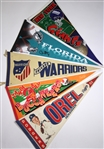 1970s-90s Baseball Football Basketball Hockey Full Size Pennant Collection - Lot of 97
