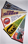 1970's-90's Baseball Football Basketball Hockey Full Size Pennant Collection - Lot of 97