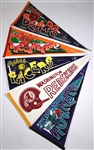 1970's-90's Baseball Football Basketball Hockey Full Size Pennant Collection - Lot of 97