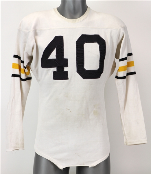 1962-71 circa White Durene #40 Game Worn Southland Football Jersey (MEARS LOA)