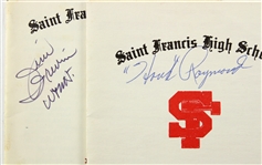1972-74 Hank Raymond Jim Irwin Marquette Warriors/Green Bay Packers Signed St Francis High School Athletic Recognition Night Programs - Lot of 2 (JSA)