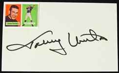 1970s Johnny Unitas Baltimore Colts Signed 3" x 5" Index Card (JSA)