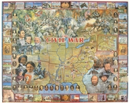 1993 Hank Aaron Milwaukee Braves Signed 22 x 27 Lithograph plus 24 x 30 Assembled Civil War & Presidents of the United States Jigsaw Puzzles (JSA) 