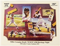1993 Hank Aaron Milwaukee Braves Signed 22 x 27 Lithograph plus 24 x 30 Assembled Civil War & Presidents of the United States Jigsaw Puzzles (JSA) 