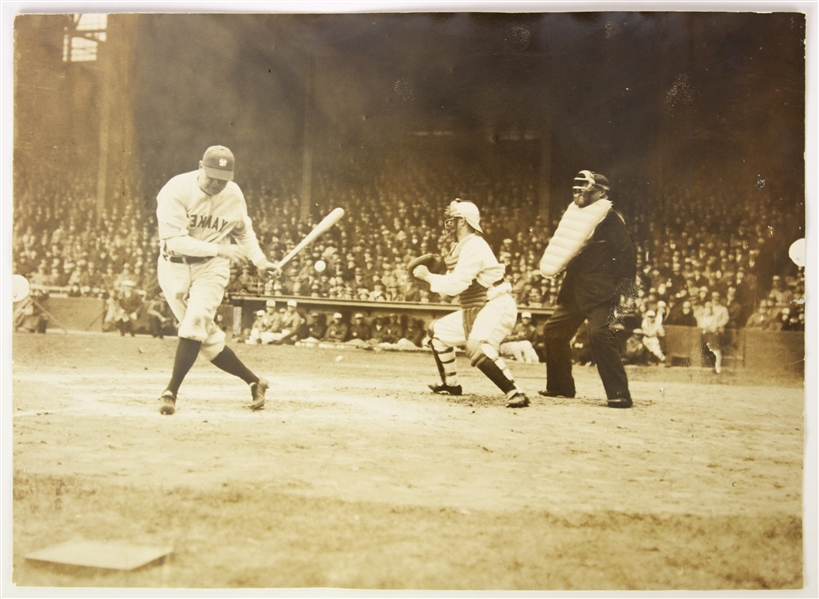1928 Babe Ruth New York Yankees 7" x 10" Flopped Photo
