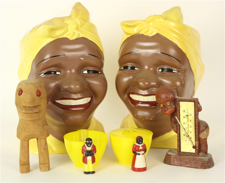 1950s-60s circa African Americana Memorabilia Collection - Lot of 6 w/ Aunt Jemima, Folk Art & More  