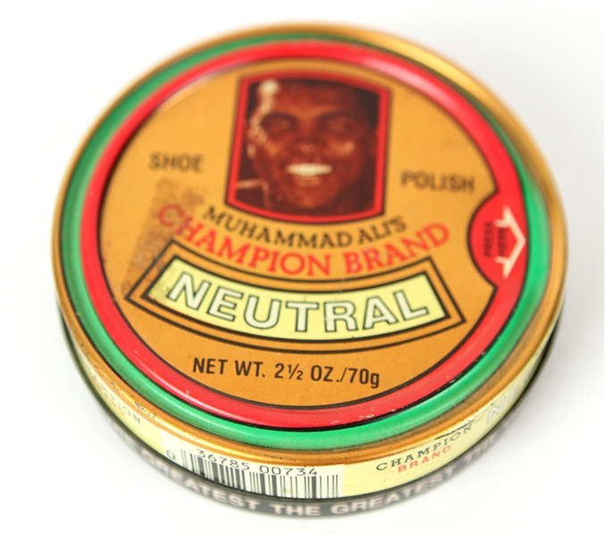 1970s Muhammad Alis Champion Brand Shoe Polish Tin 