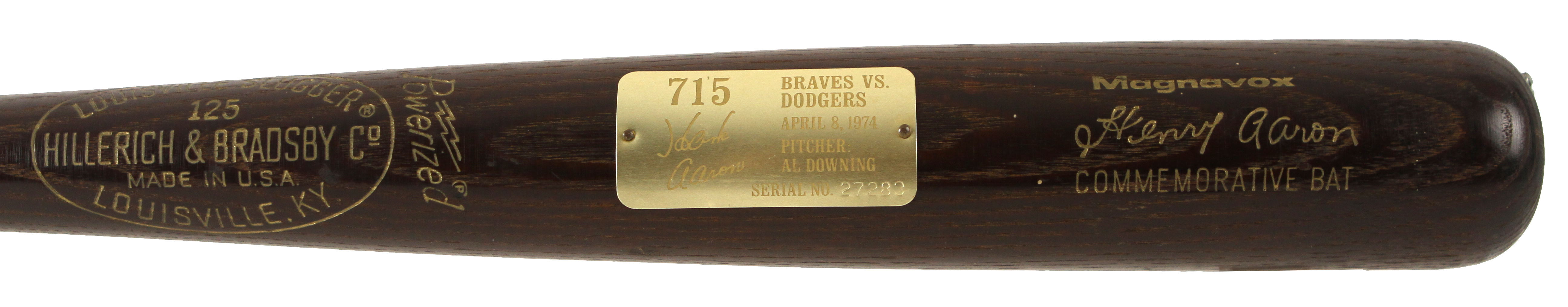 hank aaron magnavox bat