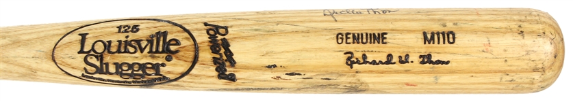 1990 Dickie Thon Philadelphia Phillies Signed Louisville Slugger Professional Model Game Used Bat (MEARS LOA)