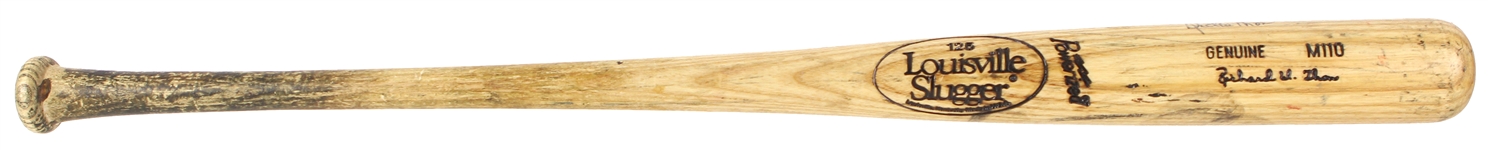 1990 Dickie Thon Philadelphia Phillies Signed Louisville Slugger Professional Model Game Used Bat (MEARS LOA)