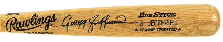 1990-97 Gregg Jefferies Signed Rawlings Adirondack Big Stick (JSA)