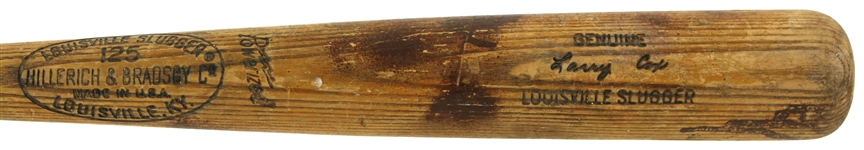 1969-72 Larry Cox Minor Leagues H&B Louisville Slugger Professional Model Game Used Bat (MEARS LOA)