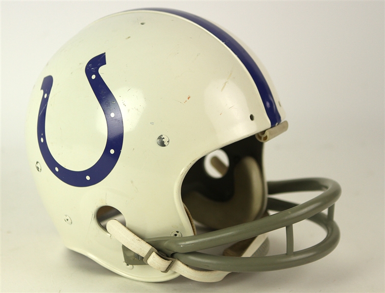 1970s circa Baltimore Colts Game Worn Helmet w/ 12 Strap Suspension System (MEARS LOA)