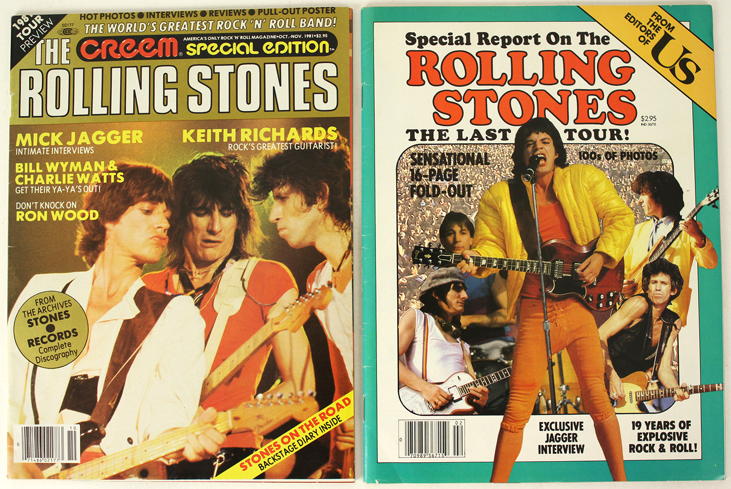 Lot detail 1981 rolling stones magazine collection lot of 2