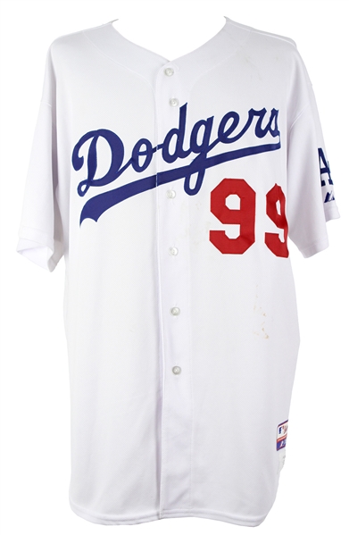 Lot Detail - 2008 Manny Ramirez Los Angeles Dodgers Game Worn Home Jersey  (MEARS A10)