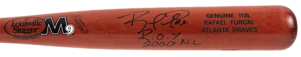 2002-05 Rafael Furcal Atlanta Braves Signed Louisville Slugger Professional Model Bat (MEARS LOA/JSA)