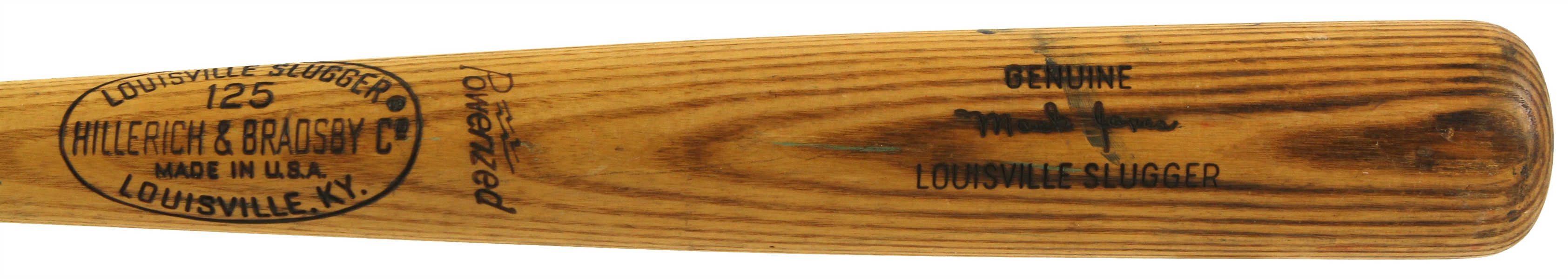 1968 Mack Jones Cincinnati Reds H&B Louisville Slugger Professional Model Game Used Bat (MEARS LOA)