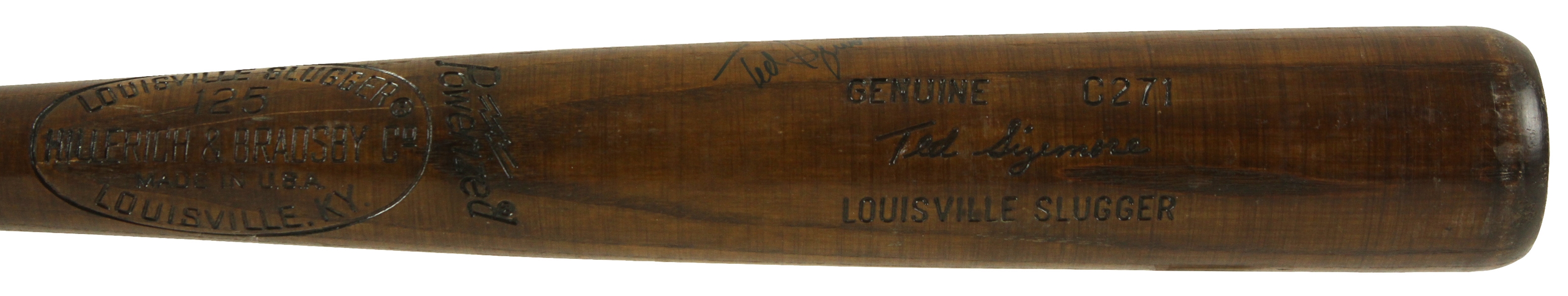 1977-79 Ted Sizemore Phillies/Cubs Signed H&B Louisville Slugger Professional Model Bat (MEARS LOA/JSA)