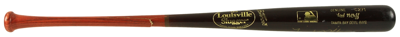 1999-2001 Fred McGriff Tampa Bay Devil Rays Signed Louisville Slugger Professional Model Game Used Bat (MEARS LOA/JSA)