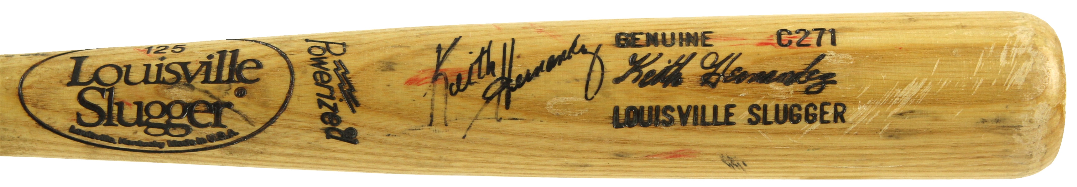 1983-85 Keith Hernandez New York Mets Signed Louisville Slugger Professional Model Game Used Bat (MEARS LOA/JSA)